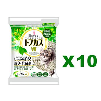 7公升 W 爽快圓片豆腐砂x10包起特價 (平均每包 $94) 日本製造
