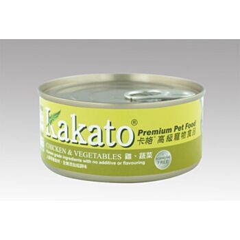 170克 Kakato 雞柳蔬菜貓狗罐頭