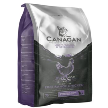 4公斤 Canagan Light/Senior Sterilised Grain Free  Free Range Chicken 無穀物走地雞肉減肥 / 老貓糧, 德國製造   (到期日: 1-2027)