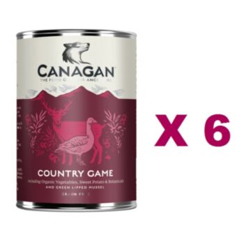 400克 Canagan Country Game 無穀物鹿肉+鴨肉+鵝肉主食狗罐頭x6罐特價 (田園野味) (平均每罐$35),  歐盟製造 