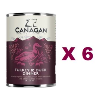 400克 Canagan Turkey & Duck Dinner 無穀物火雞+鴨肉主食狗罐頭x6罐特價(平均每罐$35), 歐盟製造 
