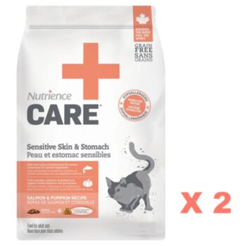 5磅 Nutrience Care Senstive Skin & Stomach 無穀物三文魚皮膚及腸胃護理全貓糧x2包特價 (平均每包 $324)  加拿大製造