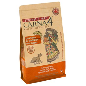 4磅 CARNA4 Grain Free Synthetic-Free 無穀物鯡魚烘焙風乾全貓糧, 加拿大製造 - 需要訂貨