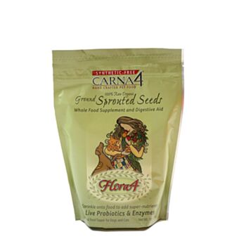 18安士 CARNA4 Flora4 100% Raw Organic Ground Sprouted Seeds 有機發芽種籽粉,適合貓狗食用, 美國製造
