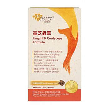 160粒 Cosset Lingzhi & Cordyceps Formula, Soft Chews For Dogs, 愛寵健犬用靈芝蟲草肉粒, 美國製造  