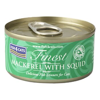70克 Fish4Cats mackerel with squid 鯖魚魷魚貓罐頭x10罐, 泰國製造