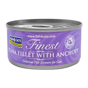 70克 Fish4Cats tuna fillet with anchovy 吞拿魚鳳尾魚貓罐頭x10罐, 泰國製造