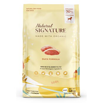 1.8公斤 Natural Signature 單一蛋白鴨肉天然有機全犬糧 (內有獨立包裝 200克x9包) 韓國製造 (到期日: 6-2026)