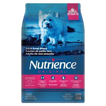 5.5磅  Nutrience Original Chicken Meal & Brown Rice 天然雞肉糙米小型成犬糧(SB), 加拿大製造