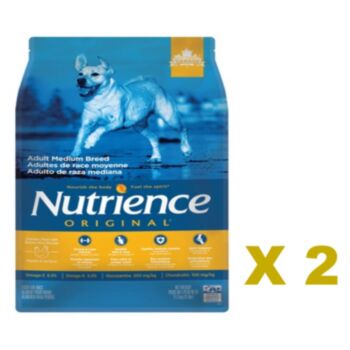 25磅 Nutrience Original Chicken Meal & Brown Rice 天然雞肉糙米成犬糧(OB)x2包特價 (平均每包$465), 加拿大製造