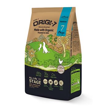6公斤 Origi-7 有機雞肉+三文魚純肉片全犬糧  (內有獨立包裝 400克x15包), 韓國製造