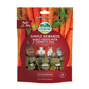 85克 Oxbow Carrot & Dill Baked Treats 紅蘿蔔小茴烤焗小食, 美國製造
