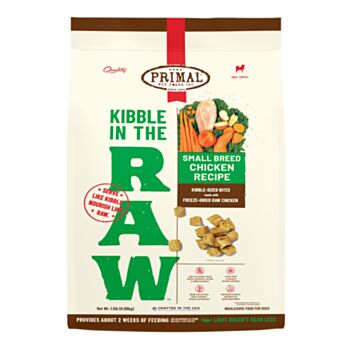 1.5磅 Primal Kibble In The Raw Small Breed Chicken Recipt 凍乾雞肉小型成犬肉粒糧, 美國製造  