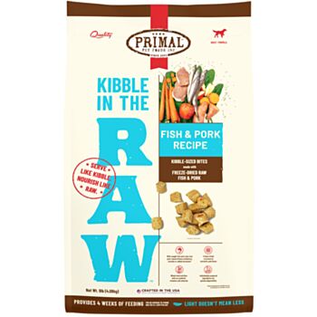 9磅 Primal Kibble In The Raw Fish & Pork Recipt 凍乾魚肉, 豬肉成犬肉粒糧, 美國製造