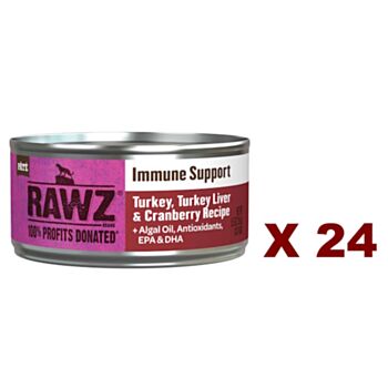 155克 RAWZ Grain Free 無穀物火雞火雞肝蔓越莓肉醬貓罐頭 X 24罐特價 (平均每罐 $30) < 增強免疫系統 >, 美國製造