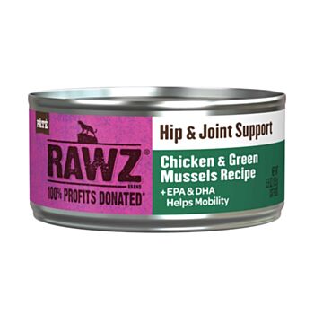 155克 RAWZ Grain Free 無穀物雞肉綠唇貽貝肉醬貓罐頭 < 關節保健 >, 美國製造
