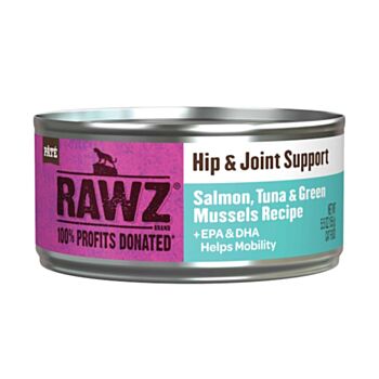 155克 RAWZ Grain Free 無穀物三文魚吞拿魚綠唇貽貝肉醬貓罐頭 < 關節保健 >, 美國製造