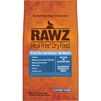 3.5磅 RAWZ 無穀物低溫烘焙三文魚, 脫水雞肉及白魚肉狗糧, 美國製造 (2包優惠價: $540)