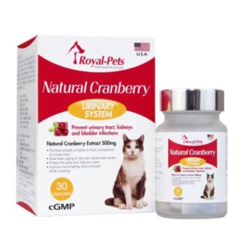 30粒膠囊 Royal-Pets Natural Cranberry Urinary System 天然小紅莓, 貓食用, 美國製造   - 需要訂貨