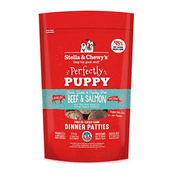 14安士 Stella&Chewys Beef & Salmon Puppy Recipt 無穀物幼犬牛肉+三文魚凍乾生肉狗糧, 美國製造  - 需要訂貨