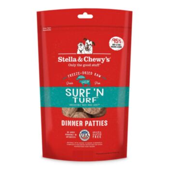 25安士 Stella&Chewys Surf 'N Turf 無穀物牛肉三文魚凍乾生肉狗糧, 美國製造   - 需要訂貨