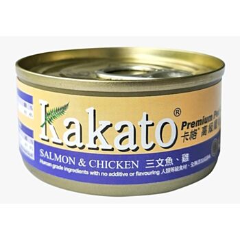170克 Kakato Salmon & Chicken 三文魚加雞貓狗罐頭, 泰國製造   