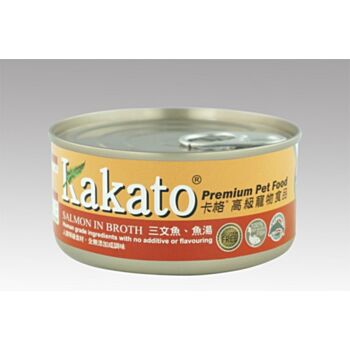 70克 Kakato 三文魚加魚湯貓狗罐頭