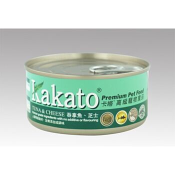 170克 Kakato Tuna & Cheese 吞拿魚加芝士貓狗罐頭, 泰國製造