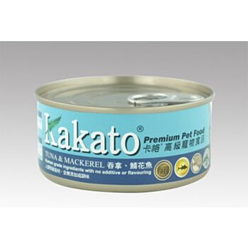 170克 Kakato 吞拿魚加鯖花魚貓狗罐頭
