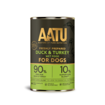 400克 AATU Duck & Turkey 鴨肉火雞主糧狗罐頭, 歐盟製造