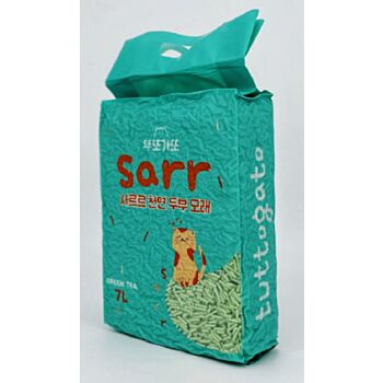 7公升Sarr 綠茶味豆腐貓砂 (3.0mm 粗條), 中國製造