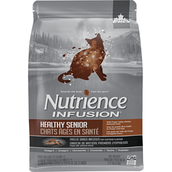 5磅 Nutrience Infusion Chicken Oat Senior 天然凍乾鮮雞肉燕麥高齡貓糧, 加拿大製造 
