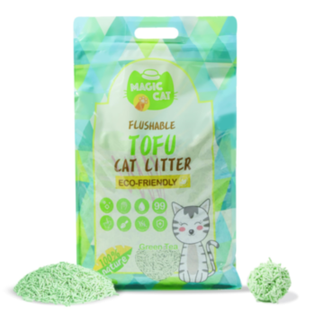 18公升Magic Cat 綠茶味豆腐貓砂,2mm