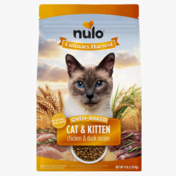 4磅Nulo Culinary Harvest 溫和烘焙雞肉鴨肉幼貓成貓糧,美國製造 