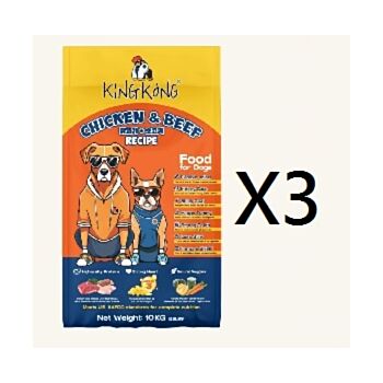 10公斤 King Kong 天然成犬糧 x3包(平均為$147包) 泰國製造