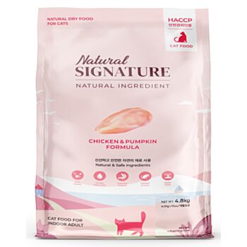 4.8公斤 Natural Signature 雞肉有機南瓜去毛球天然全貓糧( 內有獨立包裝 400克x12包 ) 韓國製造 