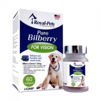 60粒軟膠囊 Royal-Pets Pure Bilberry For Vision 純正藍莓, 狗食用, 美國製造 (到期日: 1-2028)